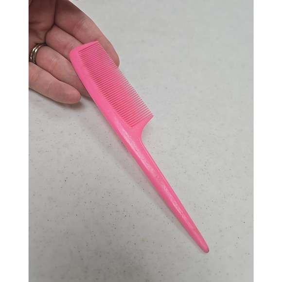 Vintage Plastic Pink Lightweight Sectioning Professional Hair Styling Tail Comb - Picture 4 of 4